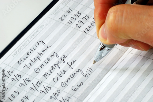 Balance the check book for the checking account