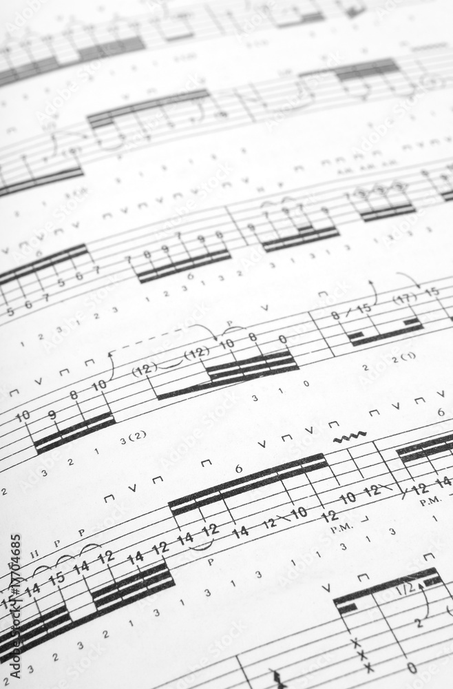 Fototapeta premium Guitar tabs