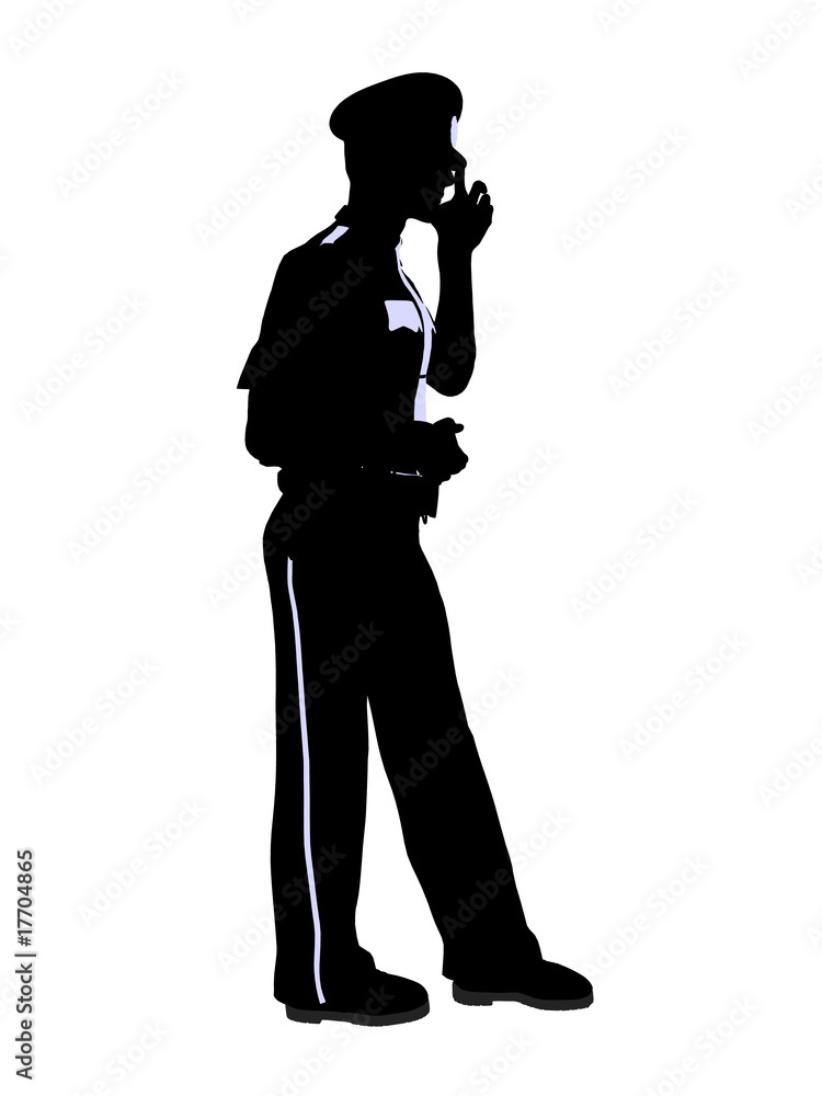 Male Police Officer Illustration Silhouette Male Police Officer Illustration Silhouette
