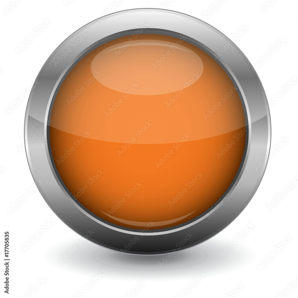 Orange Glossy Vector Button - Graph Orange Glossy Vector Button - Graph