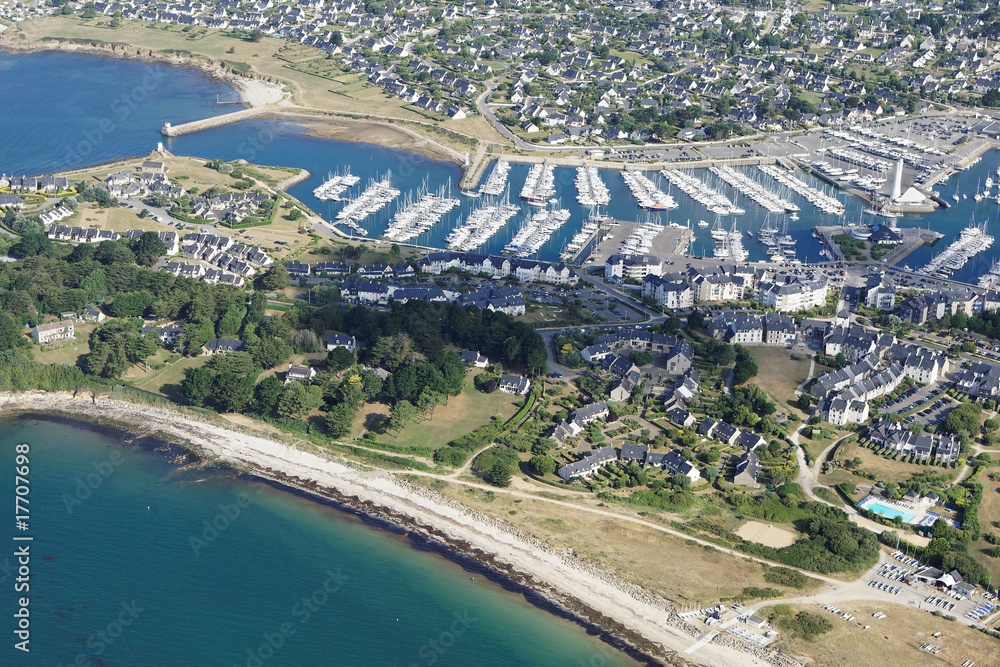 vue aérienne de Port Crouesty, Arzon, Golfe du Morbihan (56)