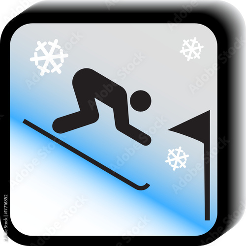 Winter sports icon vector