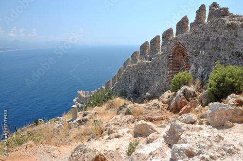 Aerial view on Alanya fortress