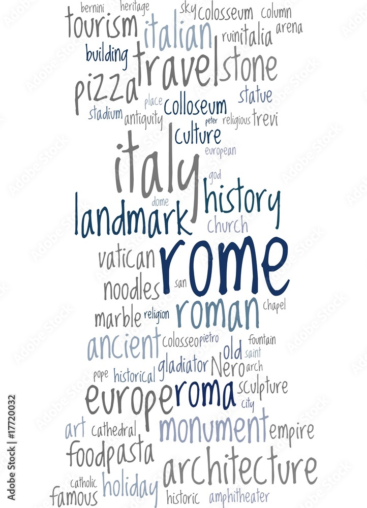 Obraz premium Rome - Abstract word cloud