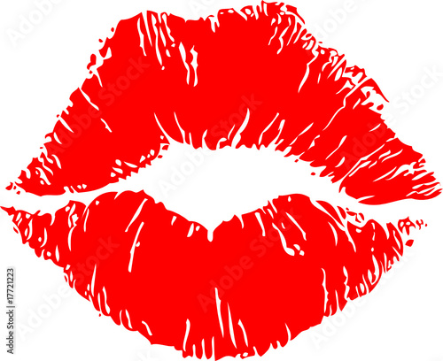 red lips kiss