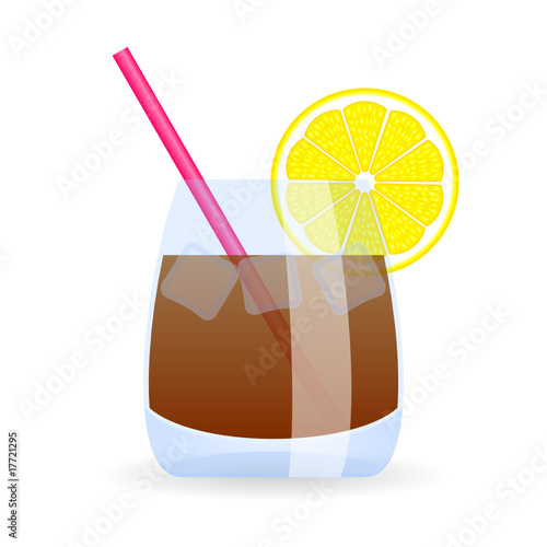 longdrink braun mit zitrone
