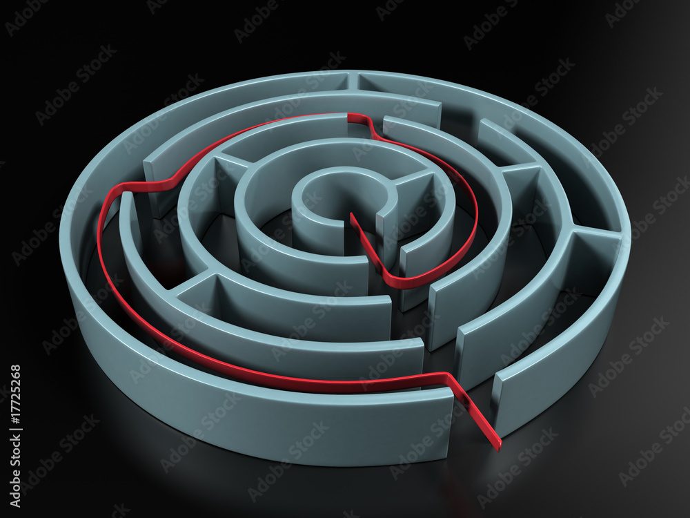 illustration of simple maze illustration of simple maze