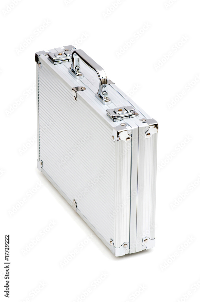 Metal case isolated on the white background Metal case isolated on the white background