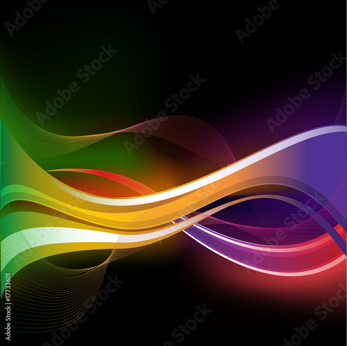 abstract neon waves