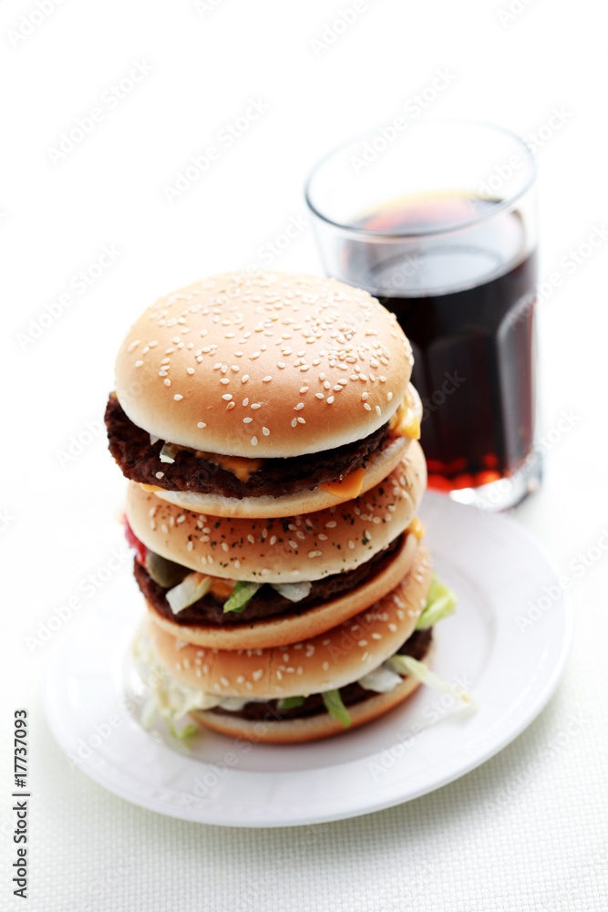 stack of hamburgers