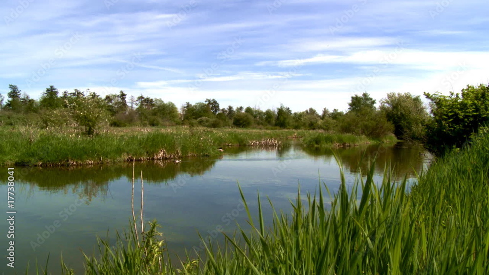 Lake background over blue sky Lake background over blue sky