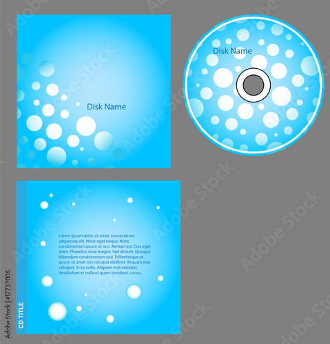 CD cover design with copy space, vector.