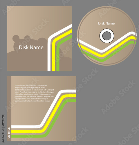 CD cover design with copy space, vector.