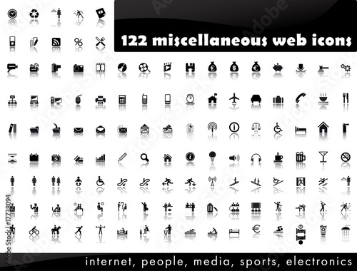 122 miscellaneous vector icons