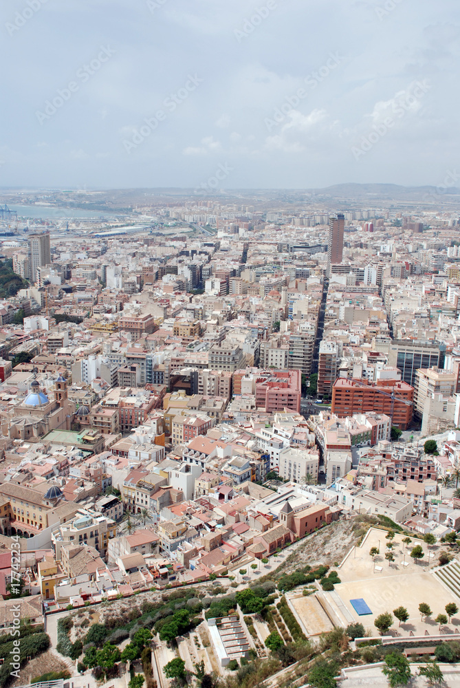 Aerial photo of Alicante on the costa blanca (Spain)