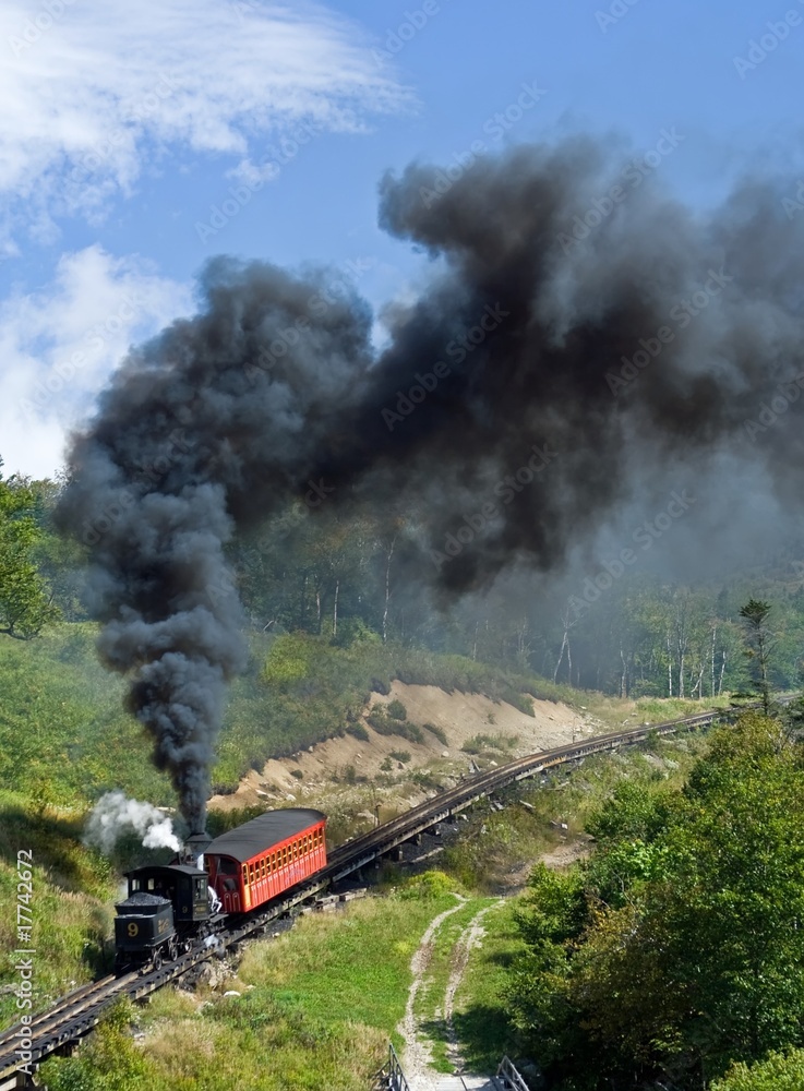 Fototapeta premium Cog Railway - Mt. Washington, New Hampshire