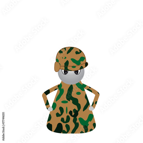 Spielfigur Soldat abstrakt