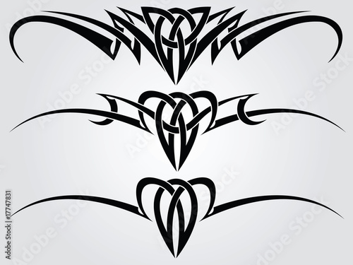 Patterns of tribal tattoo for design use