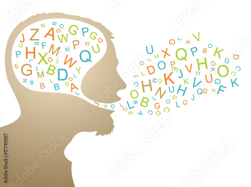 Abstract speaker silhouette