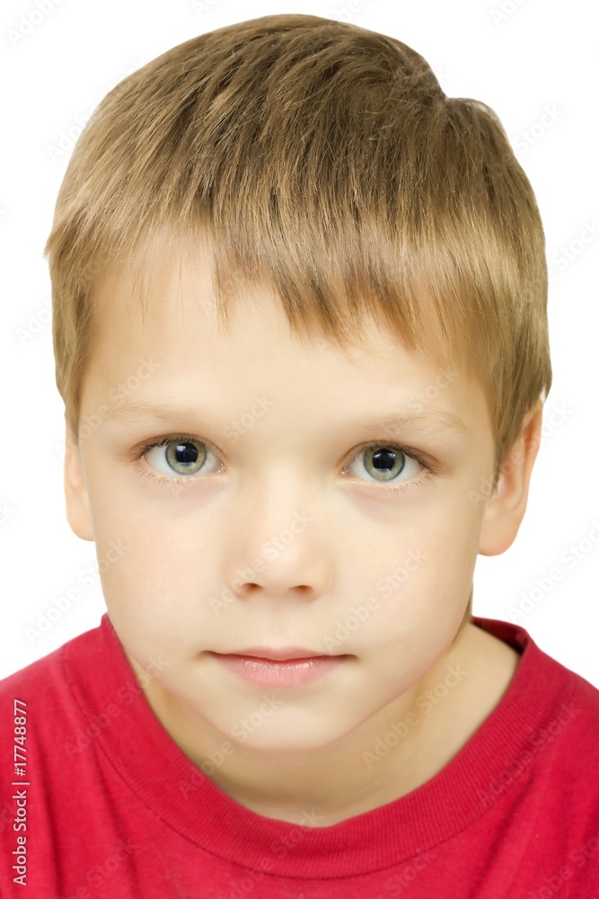Portrait of serious boy with expressive grey eyes Portrait of serious boy with expressive grey eyes
