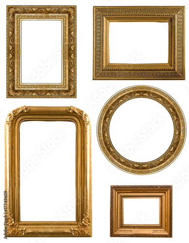 Collection Picture gold frame with a decorative pattern