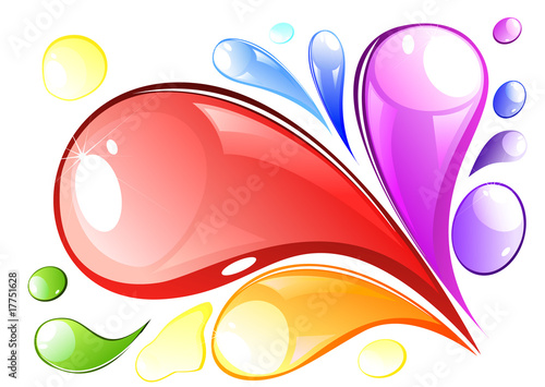 vector of colored splash