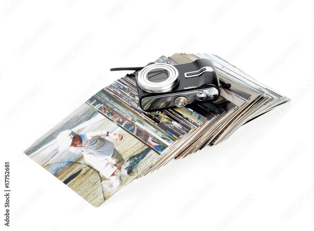 The digital camera and the heap of photos