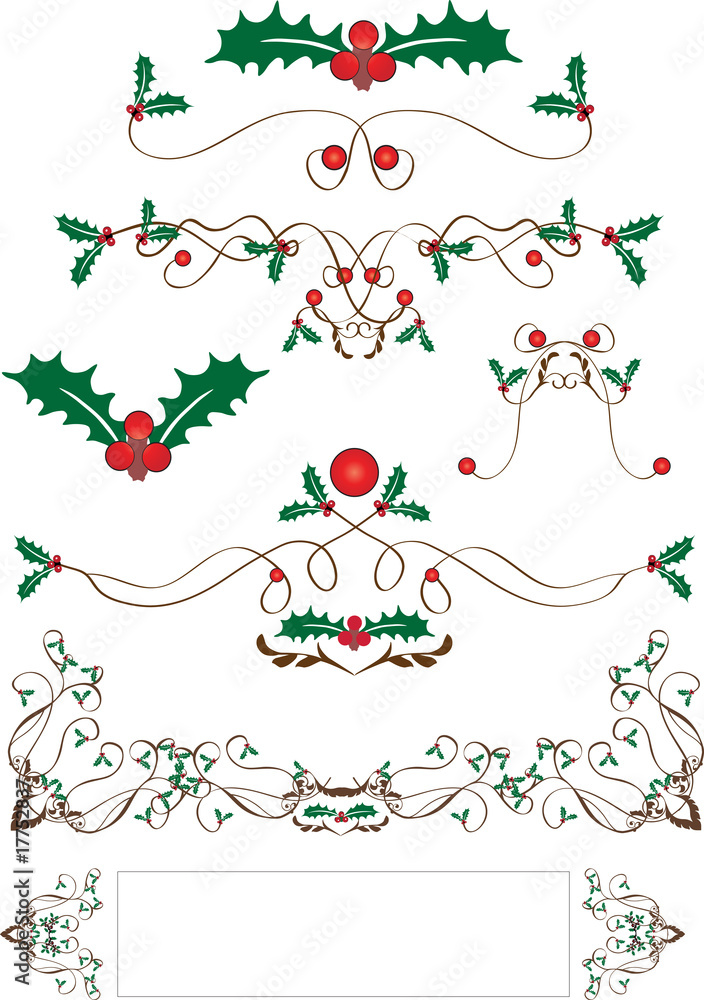 Fototapeta premium CHRISTMAS SCROLLS