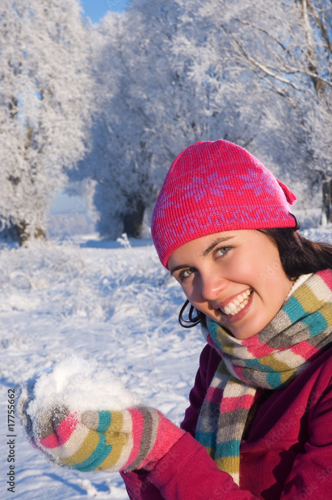 Fototapeta premium Beautiful young woman outdoor