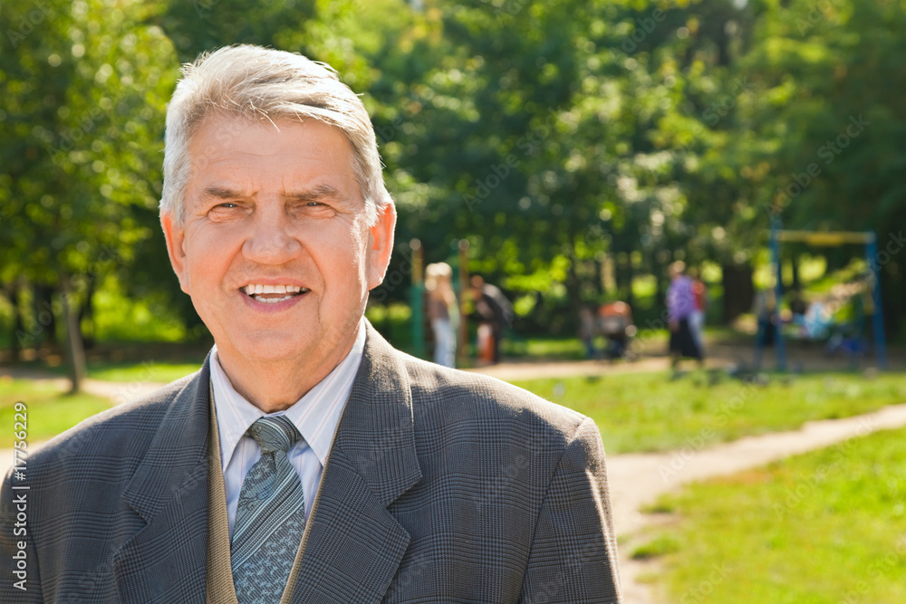 Senior man in park Senior man in park