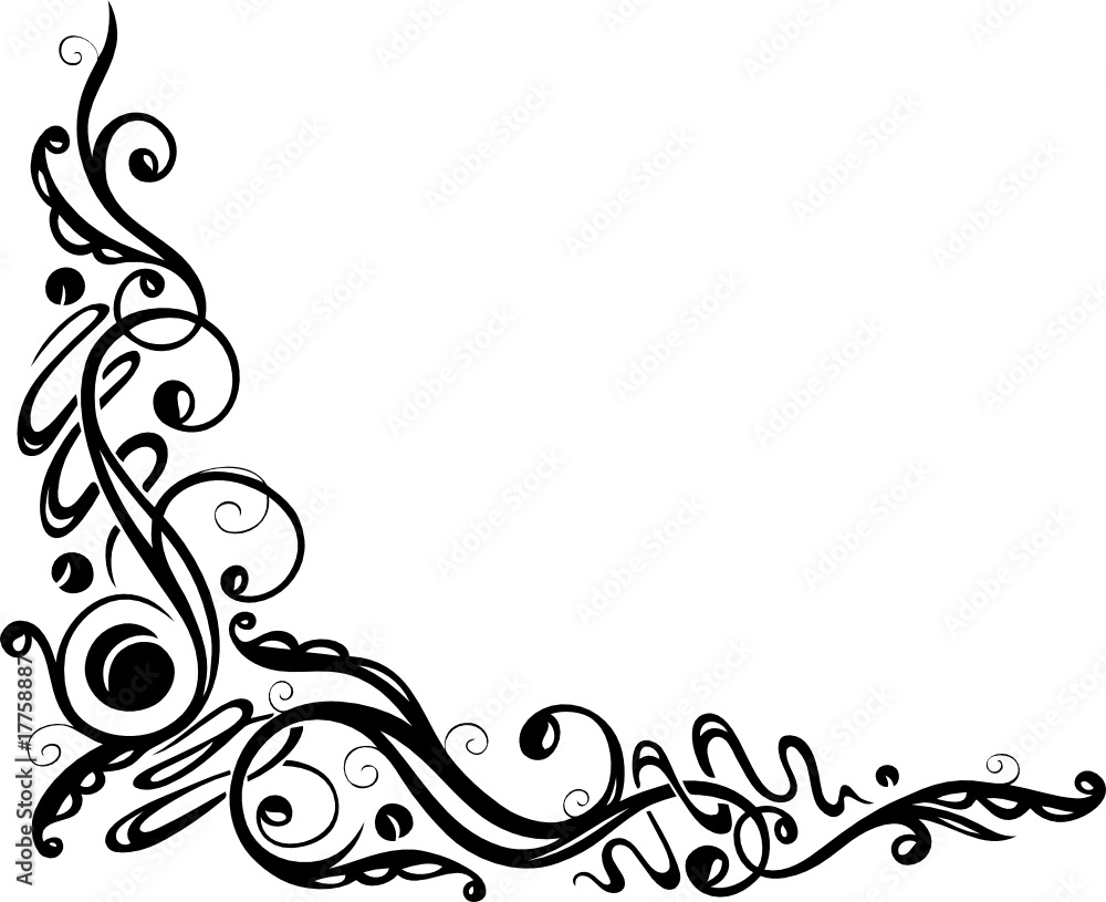 Ranke, floral, filigran, ornamental, Deko Stock-Vektorgrafik | Adobe Stock