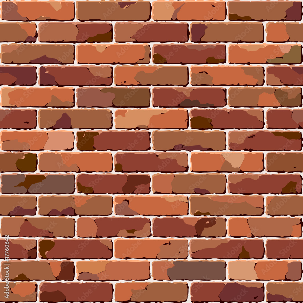Old brick wall. Seamless texture. Vector. Old brick wall. Seamless texture. Vector.