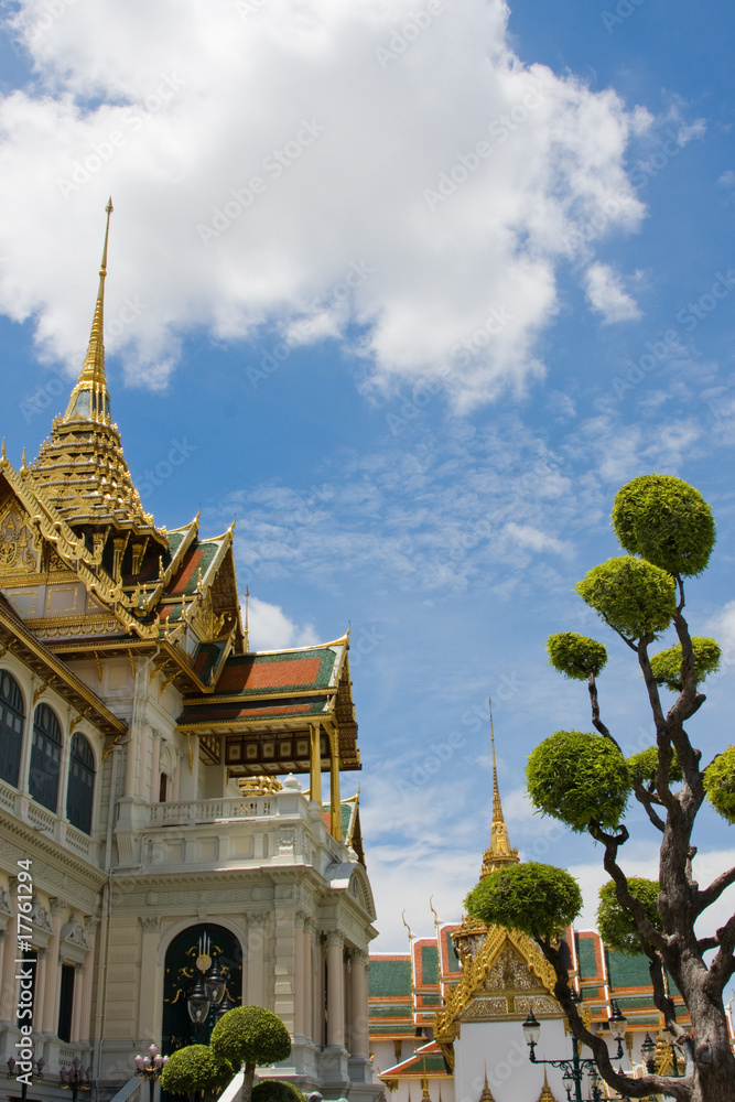 The temple in the Grand palace area  in Bangkok, Thailand