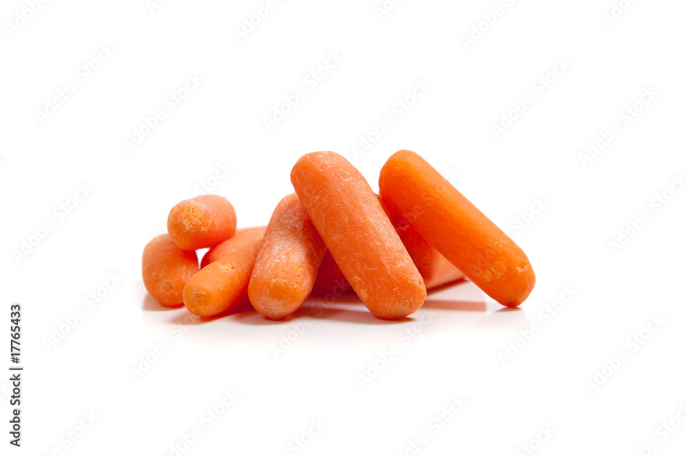 Carrots on a white background