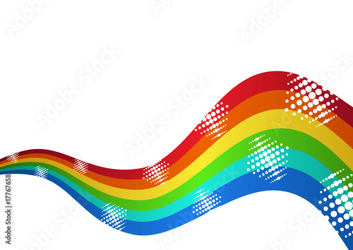 Rainbow waves background