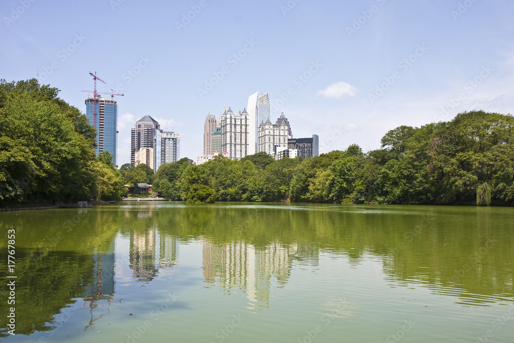 Atlanta Towers Reflected in Lake