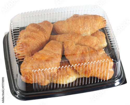 Croissant packaging. Clipping path