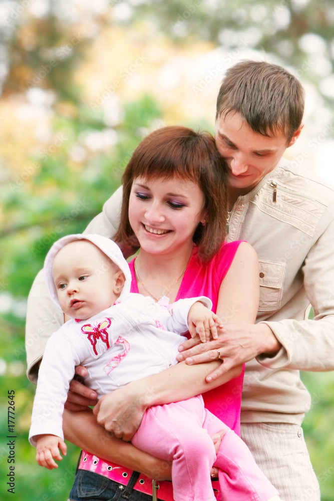 happy family on natural background happy family on natural background