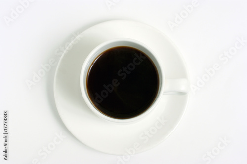 White coffee cup isolated on white