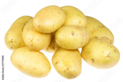 Potatoes on white.