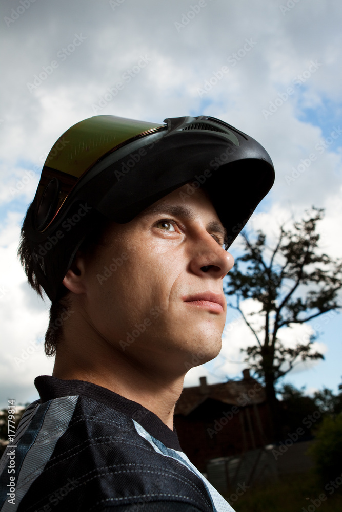 portrait of a motocross rider portrait of a motocross rider