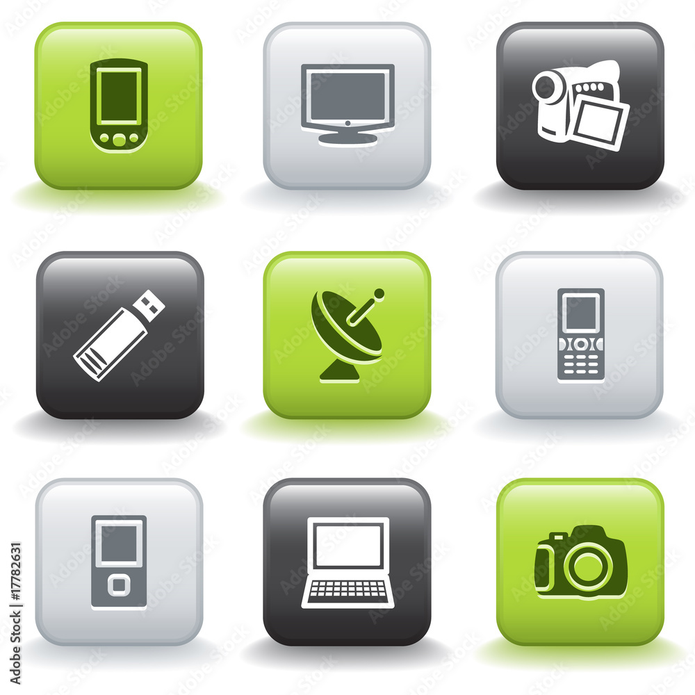 Icons with buttons 16 Icons with buttons 16