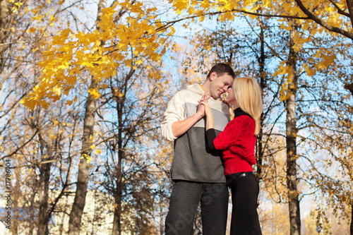 couple in autumn park