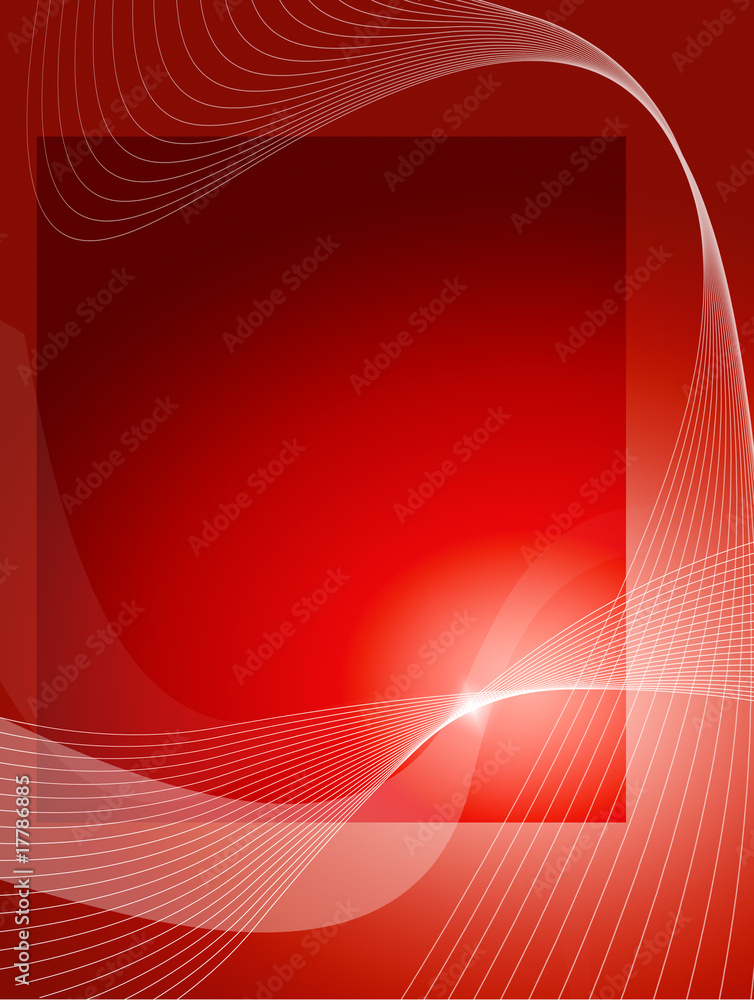Fond abstrait rouge et volutes blanches Fond abstrait rouge et volutes blanches