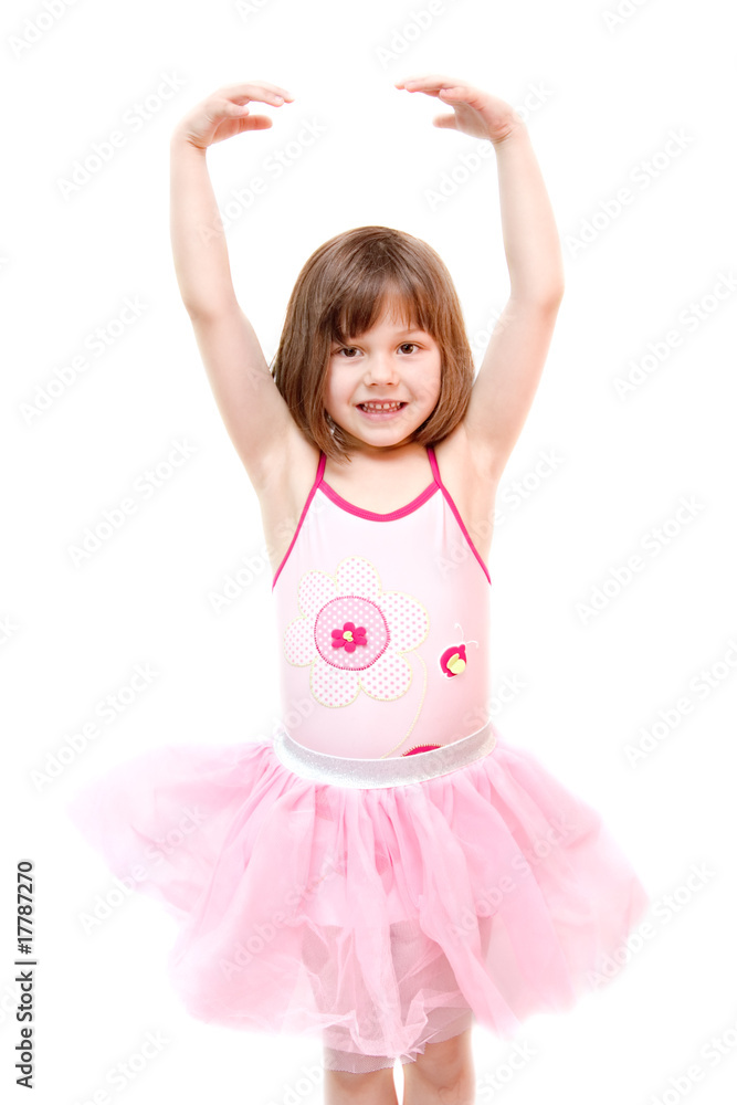 little ballerina wearing tutu isolated on white little ballerina wearing tutu isolated on white