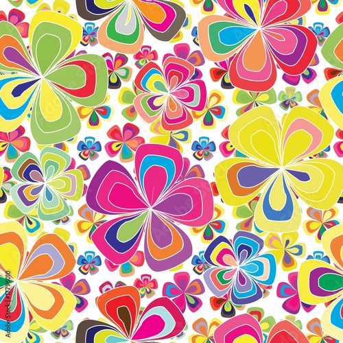 Vivid colorful repeating flower background
