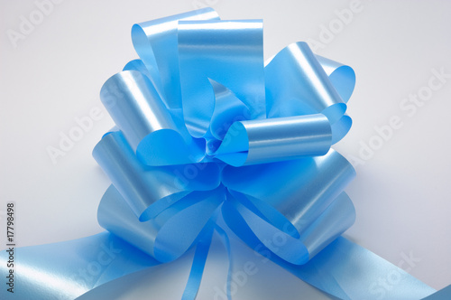 Blue bow photo