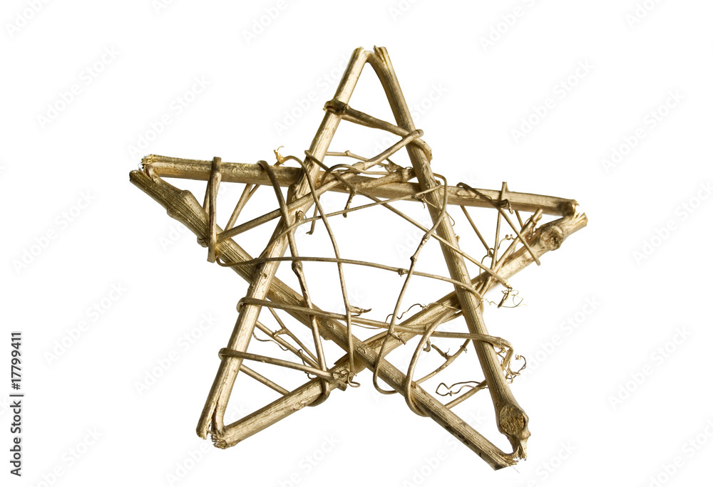 golden christmas star isolated on white golden christmas star isolated on white