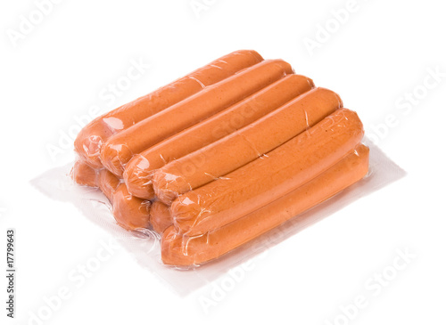 sausages in a  plastic package © utflytter
