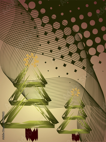 abstrakter hintergrund mit weihnachtsbäumen